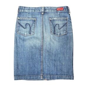 CITIZENS OF HUMANITY Denim Sophia Stretch #300 Knee Length Jean Skirt Size 26